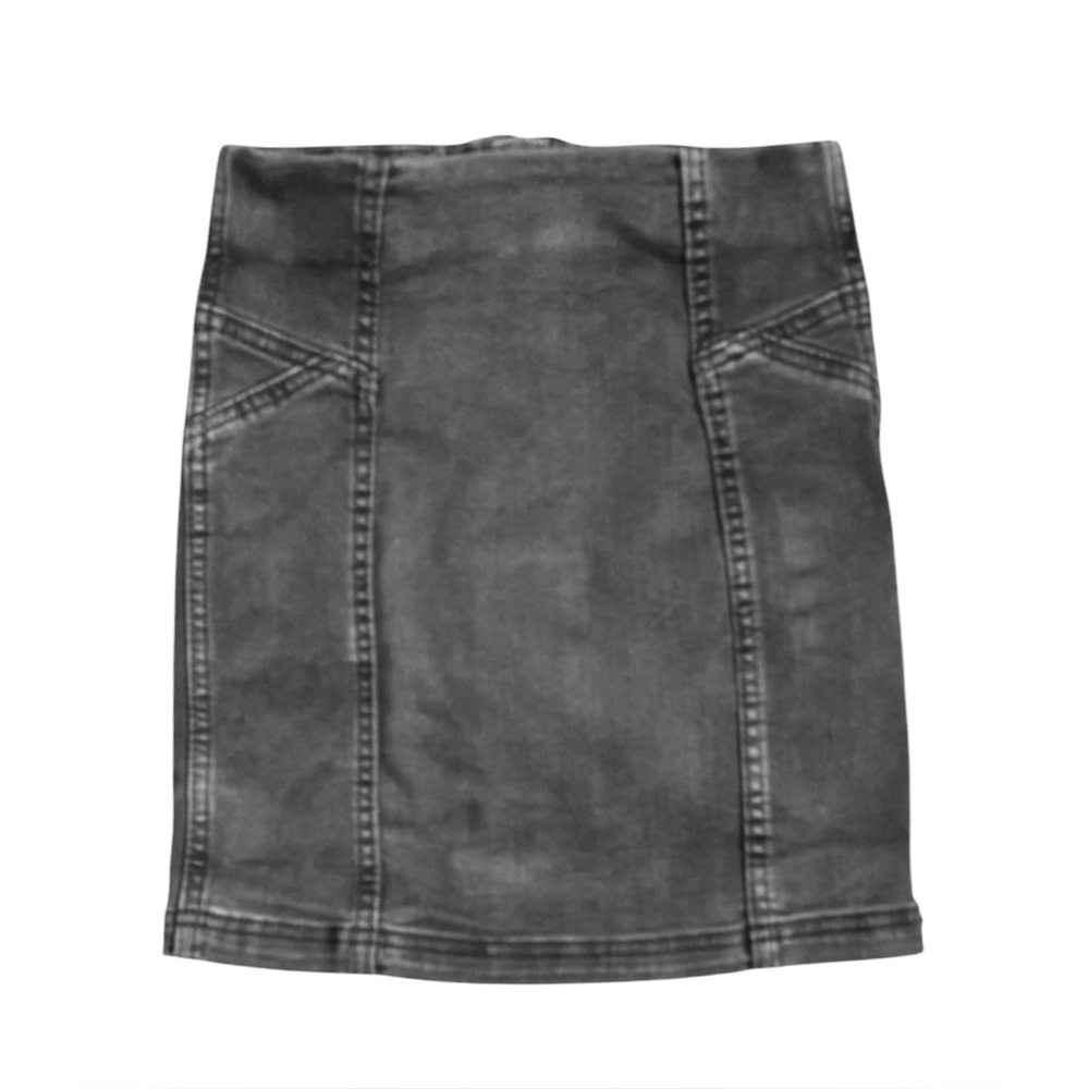 Art Class | Classic Faded Black Denim Mini Pencil Skirt, Girl’s Size Medium